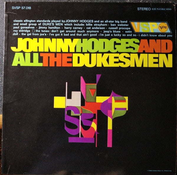 Johnny Hodges & All The Duke's Men – Johnny Hodges & All The Duke's Men