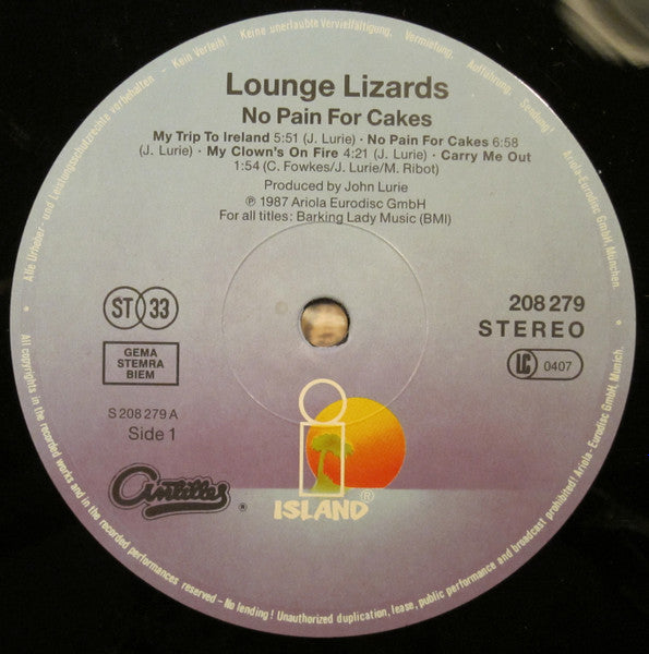 Lounge Lizards - No Pain For Cakes