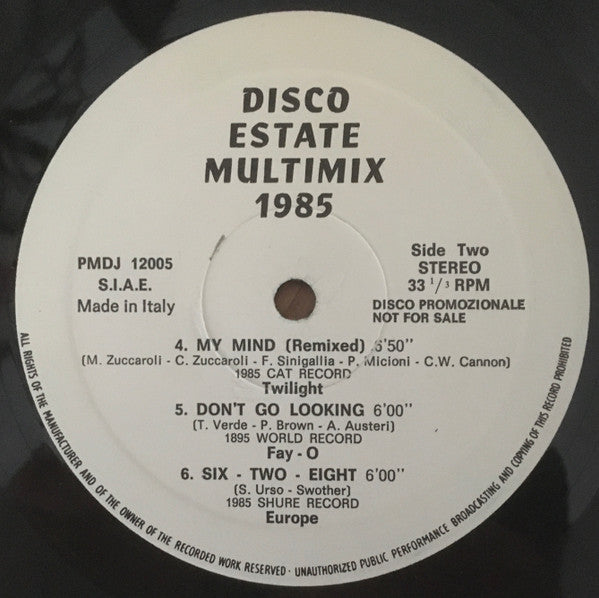 Various - Disco Estate Multimix 1985