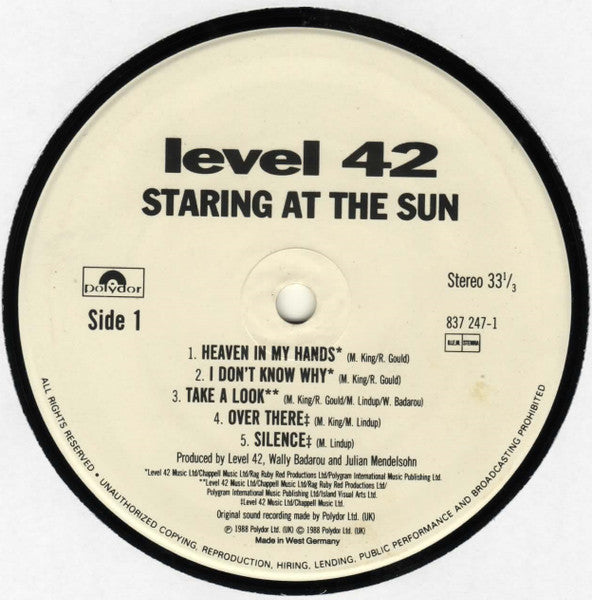 Level 42 - Staring At The Sun