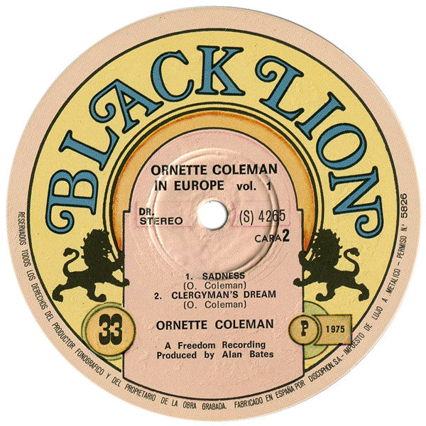 Ornette Coleman - In Europe Volume 1