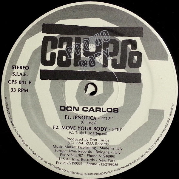 Don Carlos - Aqua (SOLO DISCO 3)