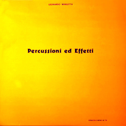 Leonardo Marletta – Percussioni Ed Effetti