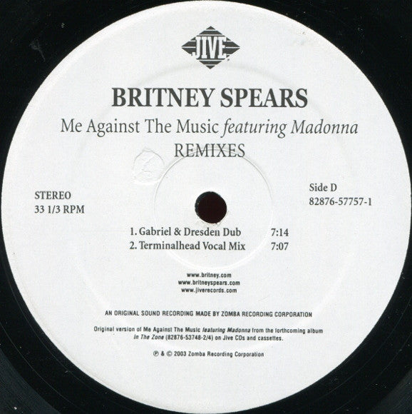 Britney Spears - Me Against The Music (Remixes) - (nuovo)