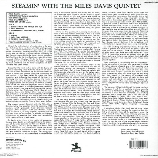 The Miles Davis Quintet - Steamin' With The Miles Davis Quintet