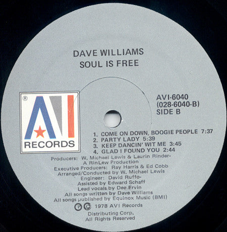 David Williams - Soul Is Free