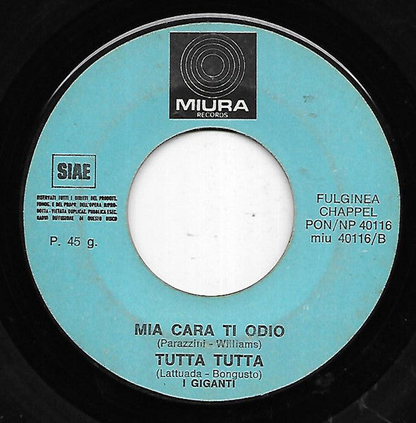 I Giganti - Corri Uomo Corri (7")