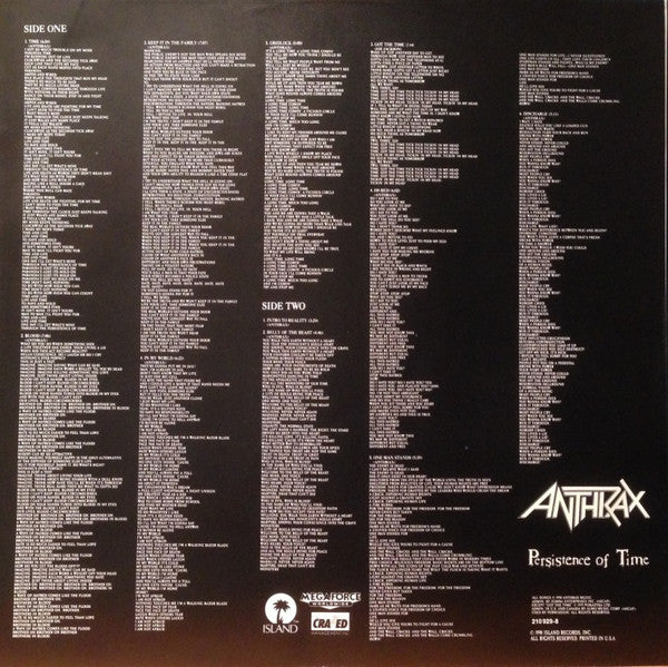 Anthrax - Persistence Of Time