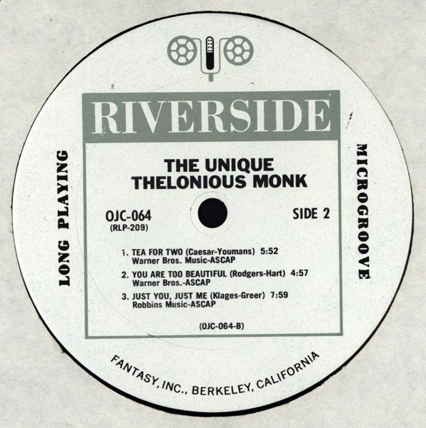 Thelonious Monk - The Unique Thelonious Monk