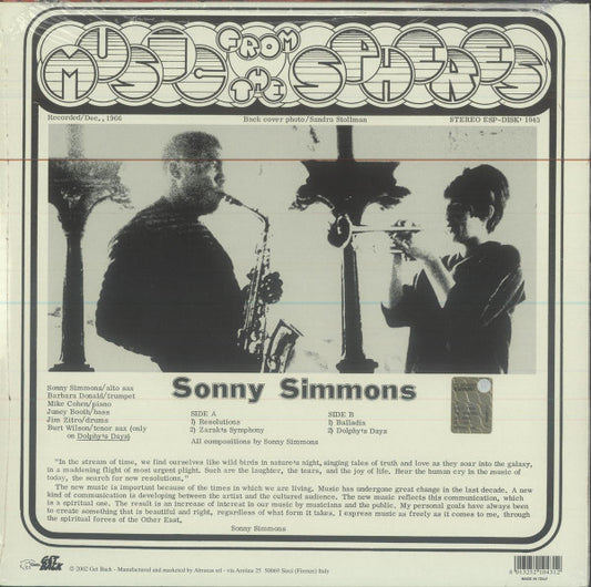 Sonny Simmons - Music From The Spheres (nuovo)