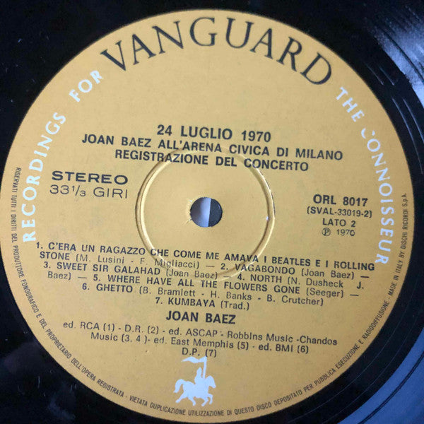 Joan Baez - 24 Luglio 1970 (Joan Baez All'Arena Civica Di Milano)