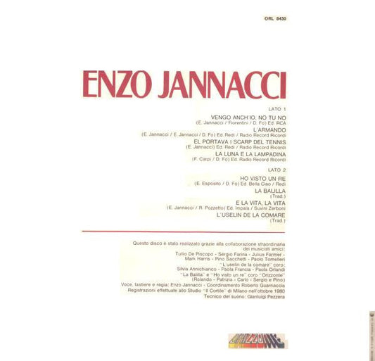 Enzo Jannacci - Nuove Registrazioni 1980