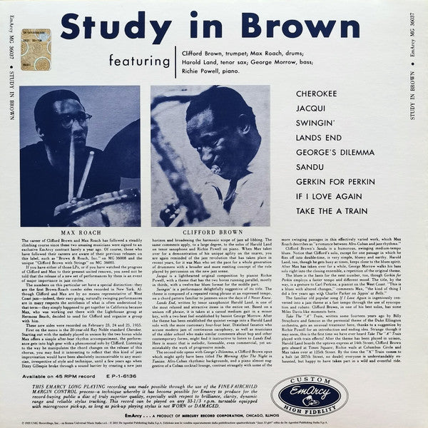 Clifford Brown And Max Roach - Study In Brown