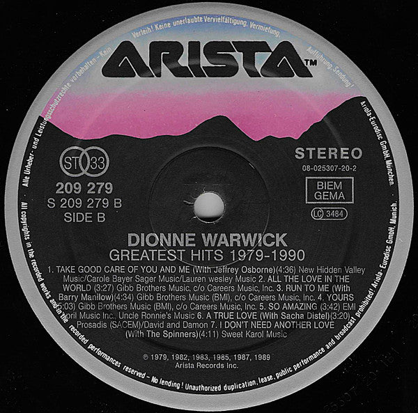 Dionne Warwick - Greatest Hits 1979-1990