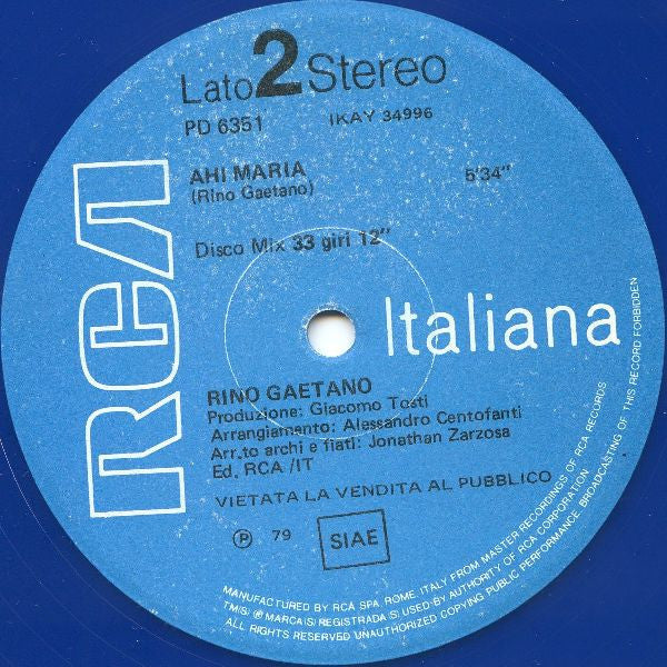 Rino Gaetano - Resta Vile Maschio, Dove Vai?