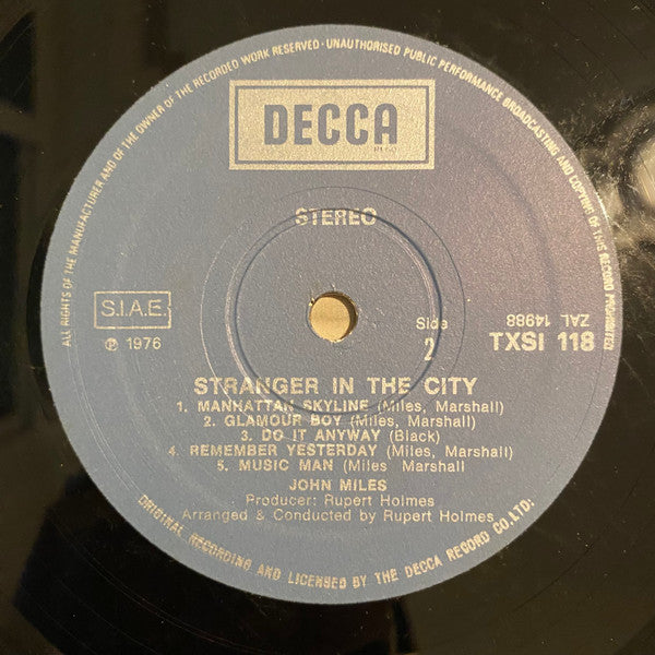 John Miles - Stranger In The City