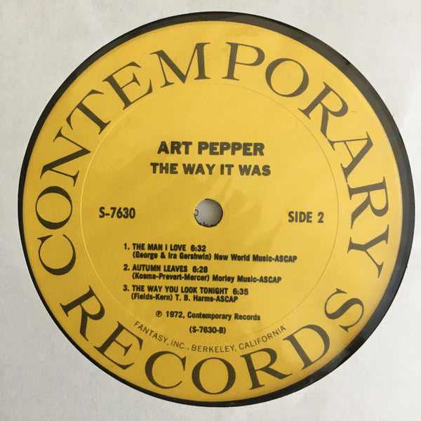 Art Pepper - ...The Way It Was!