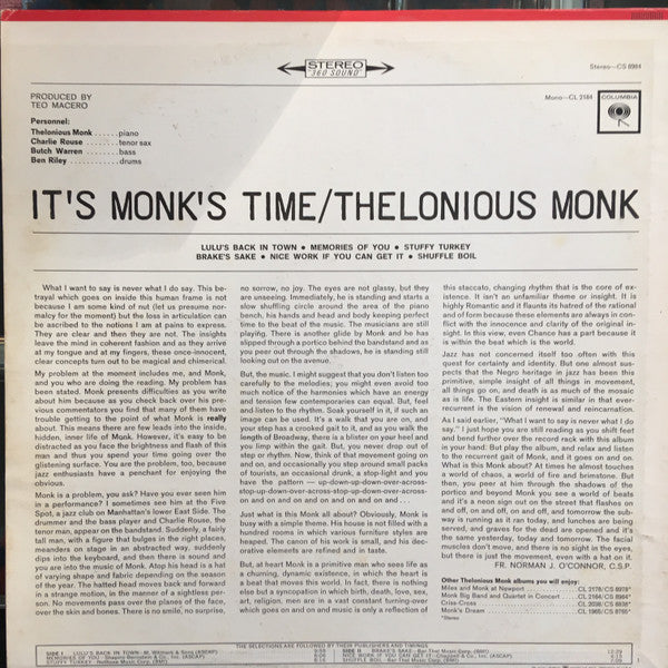 Thelonious Monk - It's Monk's Time
