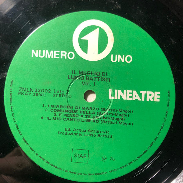 Lucio Battisti - Il Meglio Di Lucio Battisti Vol. 1