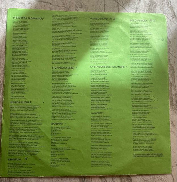 Fabrizio De André - Volume 1°