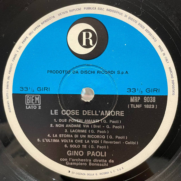 Gino Paoli - Le Cose Dell'Amore