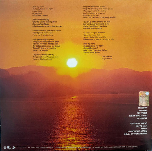 Jimi Hendrix - The Cry Of Love (nuovo)