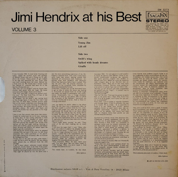 Jimi Hendrix - Jimi Hendrix At His Best (Volume 3)