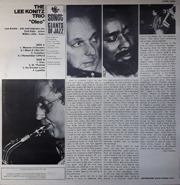 The Lee Konitz Trio - Oleo