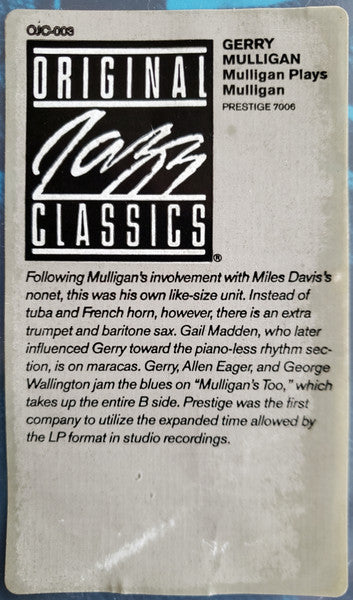 Gerry Mulligan - Mulligan Plays Mulligan