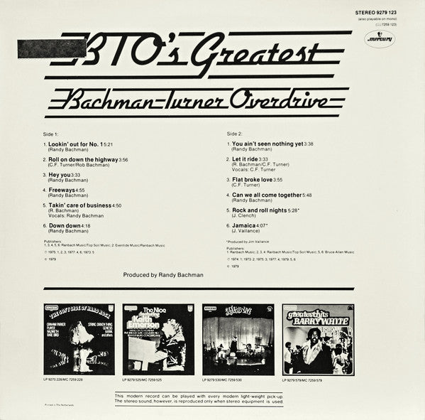 Bachman-Turner Overdrive – BTO's Greatest