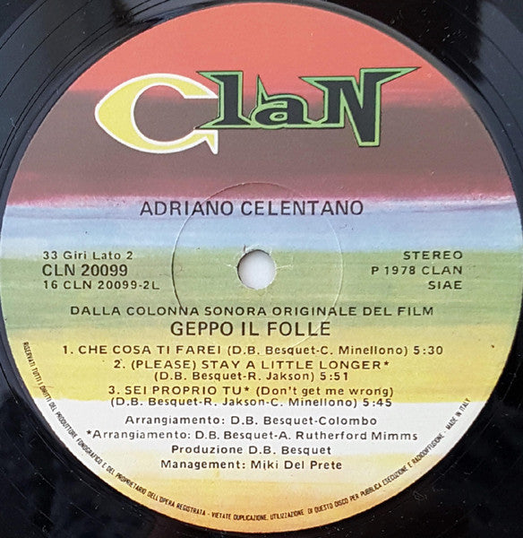 Adriano Celentano - Geppo Il Folle