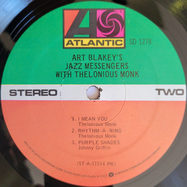 Art Blakey & The Jazz Messengers - Art Blakey's Jazz Messengers With Thelonious Monk