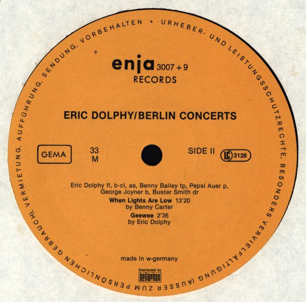 Eric Dolphy - Berlin Concerts
