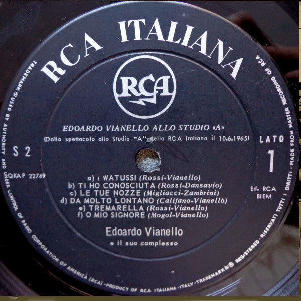 Edoardo Vianello - Edoardo Vianello Allo Studio A