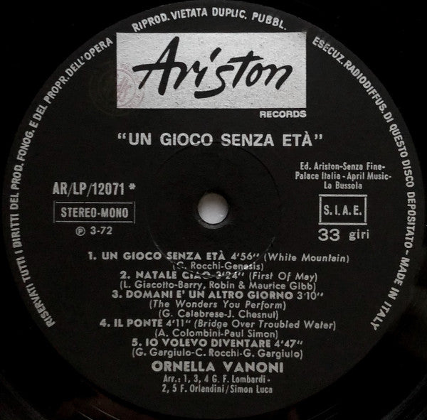 Ornella Vanoni - Un Gioco Senza Età
