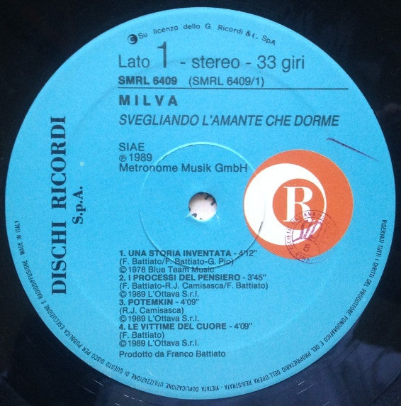 Milva - Svegliando L'Amante Che Dorme