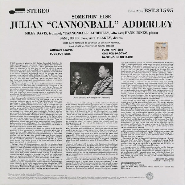 Cannonball Adderley - Somethin' Else