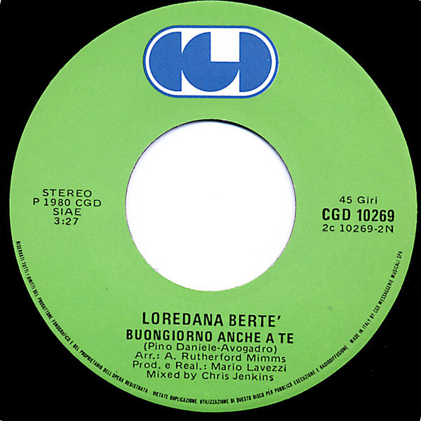 Loredana Bertè - In Alto Mare (7")