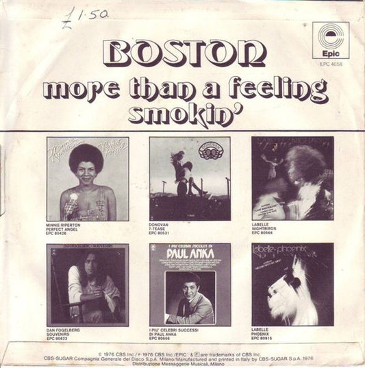 Boston - More Than A Feeling (7")