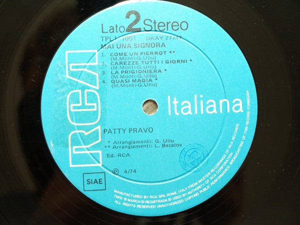 Patty Pravo - Mai Una Signora