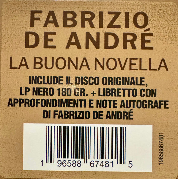 Fabrizio De André - La Buona Novella (nuovo)