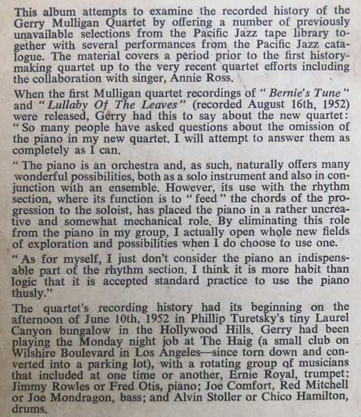 Gerry Mulligan - The Genius Of Gerry Mulligan