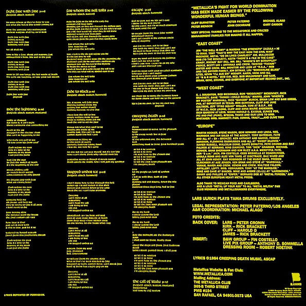 Metallica - Ride The Lightning (nuovo)