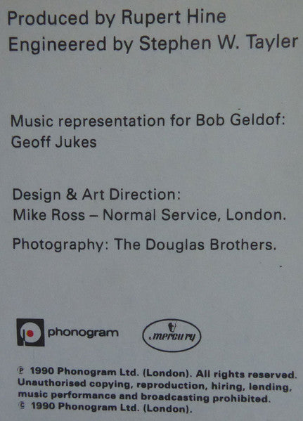 Bob Geldof - The Vegetarians Of Love