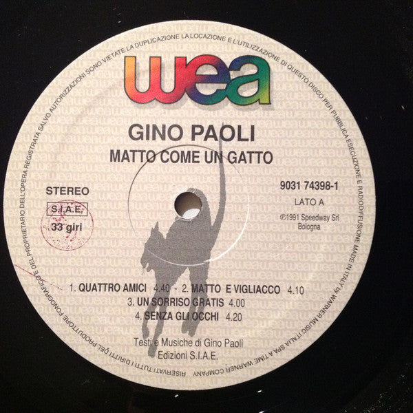 Gino Paoli - Matto Come Un Gatto