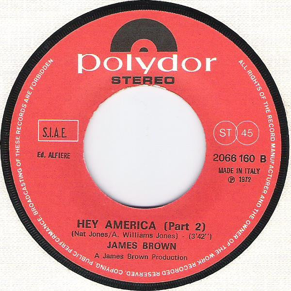 James Brown - Hey America (7")