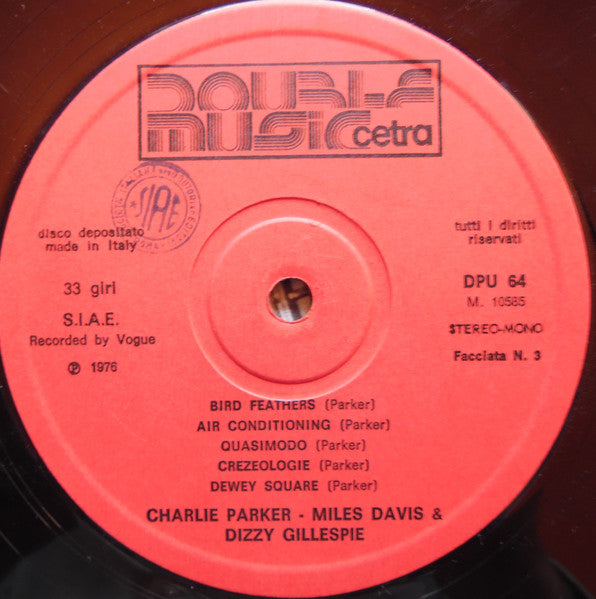 Charlie Parker - Miles Davis - Dizzy Gillespie – 3 Géants Du Jazz