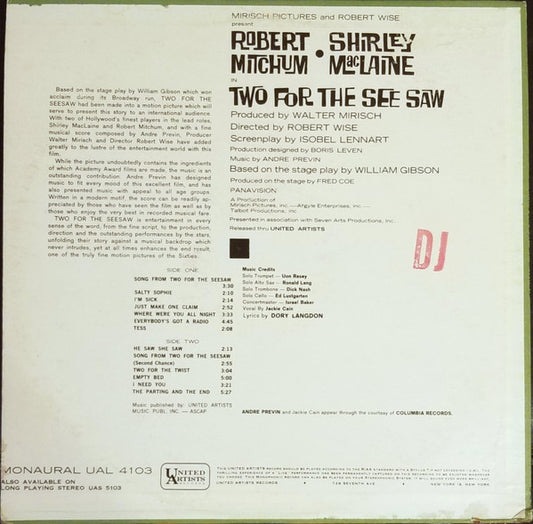 André Previn - Two For The See Saw (Original Motion Picture Soundtrack)