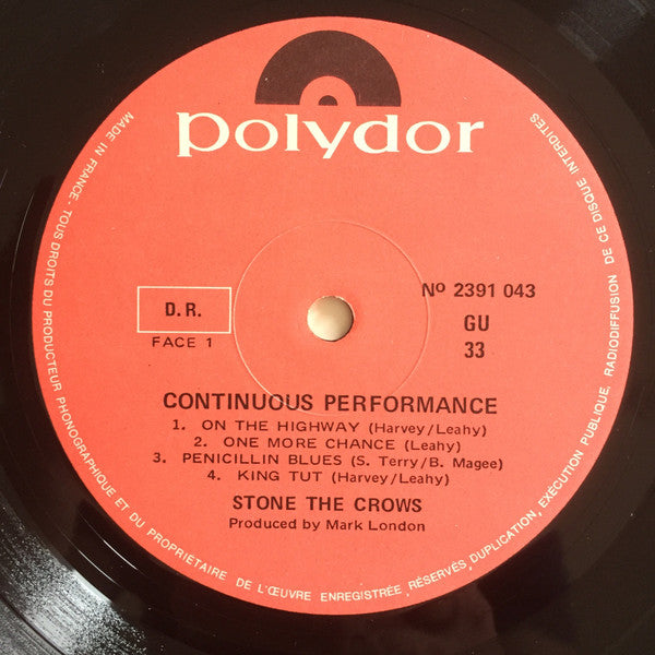 Stone The Crows - Ontinuous Performance
