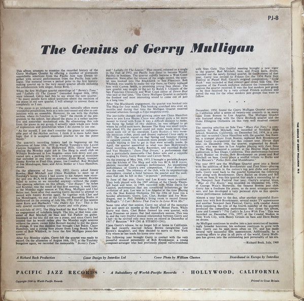 Gerry Mulligan - The Genius Of Gerry Mulligan